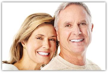 senior couple smiling
