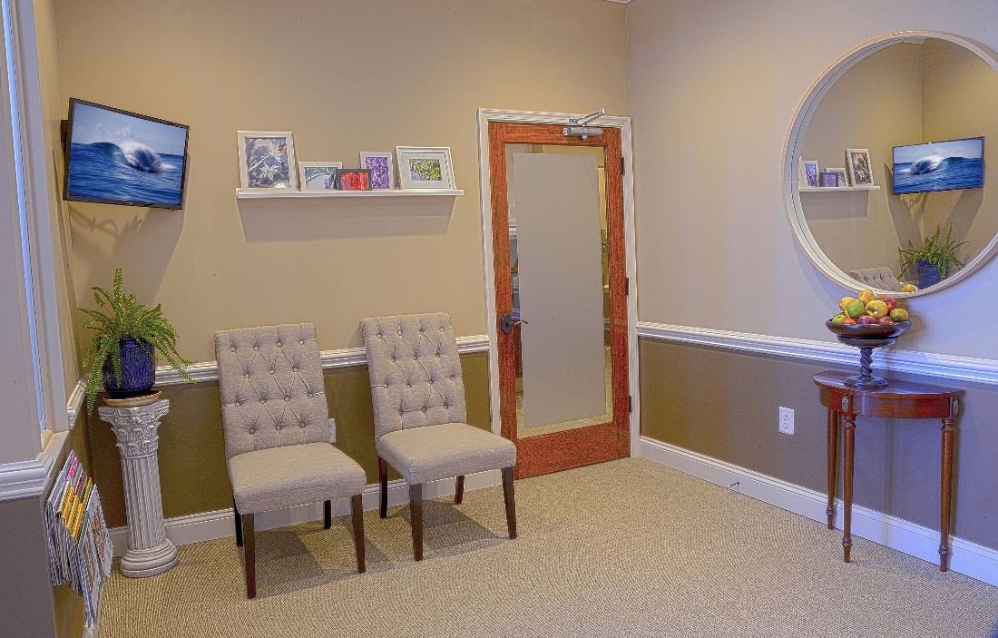 reception area door